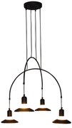 Φωτιστικό Οροφής  HL-3528-4 EVERDINA BLACK PENDANT - 51W - 100W - 77-3825