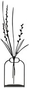 Διακοσμητικό Επιτραπέζιο Flowerpot 565TNL1162 19x44cm Black Aberto Design Metal