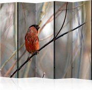 Διαχωριστικό με 5 τμήματα - Bullfinch in the forest II [Room Dividers]