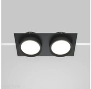 Χωνευτό Σποτ Φωτιστικό Οροφής 2xGX53 Μαύρο Downlight Hoop DL086-02-GX53-SQ-B Maytoni DL086-02-GX53-SQ-B
