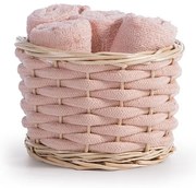 Καλαθάκι με Λαβέτες Σετ 5τμχ Borra Peach 5205495602387