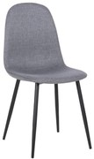 Καρέκλα Gab γκρι ύφασμα με πόδι μαύρο μέταλλο 42x41x93