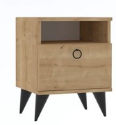 Κομοδίνο Barlo 835PUQ2703 40x40x50cm Sonoma-Latte