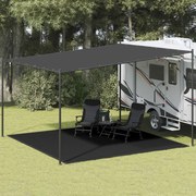 vidaXL Χαλί Σκηνής Μαύρο 400 x 400 εκ. HDPE