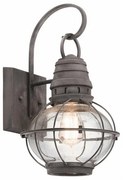 Φανάρι  Απλίκα Φωτιστικό Τοίχου 1xE27 IP44  40cm  Bridgepoint Elstead Lighting-KL-BRIDGEPOINT-M-Γκρι KL-BRIDGEPOINT-M