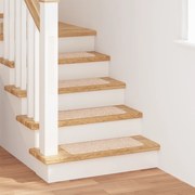 vidaXL Χαλιά Σκαλοπατιών με Λατέξ Κρεμ 25x60 εκ