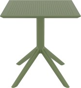 SKY OLIVE GREEN 70X70X74εκ. ΤΡΑΠΕΖΙ ΠΟΛ/ΝΙΟΥ - (70X70X74εκ.), Χρώμα: OLIVE GREEN - SIESTA