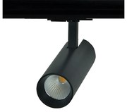 SAND BLACK LED TRACK LUMINAIRE 10W 4000K 1-PHASE 36° 1050LM 230V AC Ra80 Φ55*153MM 5YRS ACA SOLINE1040B2