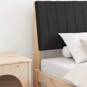 vidaXL Ταπετσαρισμένο κεφαλάρι Μαύρο 100 cm Στερεά ξυλεία πεύκου