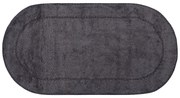 Πατάκι Μπάνιου Οβάλ (50x80) Silk Fashion Rococo Anthracite