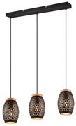 Φωτιστικό Οροφής - Ράγα Bidar R31573080 3xE27 71x150cm Black-Gold RL Lighting