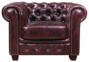 CHESTERFIELD 689 πολυθρόνα Δέρμα Antique Red 103x92x72cm Ε9574,14