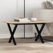 vidaXL Τραπεζάκι Σαλονιού Πλαίσιο X 80x50x40εκ Μασίφ Πεύκο/Ατσάλι