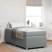 vidaXL Σκελετός Κρεβατιού Άλλο Ανοιχτό γκρι 90 x 200 cm ύφασμα