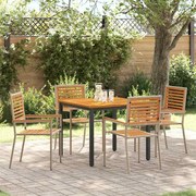 vidaXL Σέτ φαγητού για κήπο 5 pcs Μπεζ 90 x 90 x 75 cm συνθετικό ρατάν