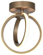 Φωτιστικό Οροφής - Πλαφονιέρα Venus 01-0354 Led 24W Φ19x24cm Gold Heronia Μέταλλο
