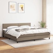 ΚΡΕΒΑΤΙ BOXSPRING ΜΕ ΣΤΡΩΜΑ TAUPE 200X200 ΕΚ. ΥΦΑΣΜΑΤΙΝΟ 3140005