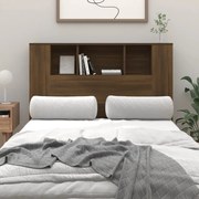 vidaXL Κεφαλάρι Με Αποθηκευτικό Χώρο Καφέ Δρυς 120 x 18,5 x 104,5 εκ.
