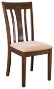 WOODWELL Ε7093,1MOLTEN Καρέκλα Καρυδί, Ύφασμα Μπεζ 48x55x100cm Ε7093,1