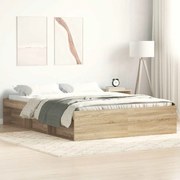 vidaXL Πλαίσιο Κρεβατιού Sonoma Δρυς 120x200 εκ.