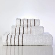 Πετσέτα Σώματος (100x150) Down Town Border Stripes Beige 600gsm