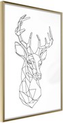 Αφίσα - Minimalist Deer - 40x60 - Χρυσό - Χωρίς πασπαρτού