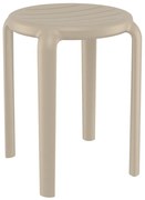 TOM 45εκ. ΣΚΑΜΠΟ TAUPE ΠΟΛ/ΝΙΟΥ SIESTA 34X34X45εκ.