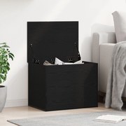 vidaXL Κουτί αποθήκευσης με καπάκι Μαύρη Δρυς 60x42x46 εκ. Κατασκευασμένο ξύλο