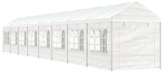vidaXL Κιόσκι με Τέντα Λευκό 17,84 x 2,28 x 2,69 μ. από Πολυαιθυλένιο