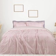 Σεντόνια Best 4846 (Σετ 4τμχ) Pink-Ecru Das Home Υπέρδιπλο 230x260cm 100% Βαμβάκι