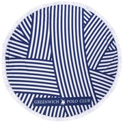 Στρογγυλή Πετσέτα Θαλάσσης Microfiber (Φ150) Greenwich Polo Club 3688 Blue