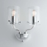 Φωτιστικό Τοίχου - Απλίκα Aurora I-AURORA-AP2 TR 2xE14 31x24cm Clear Luce Ambiente Design Γυαλί