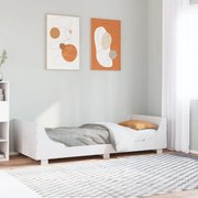 vidaXL Σκελετός Κρεβ. Χωρίς Στρώμα Λευκό 90x190 εκ Μασίφ Πεύκο