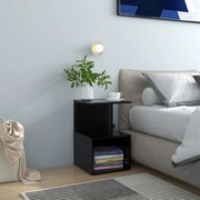 Κομοδίνο Μαύρο 35 x 35 x 55 εκ. από Επεξ. Ξύλο 806348