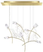 Κρεμαστό Φωτιστικό Οροφής 7xLED 3,2W Μπρονζέ Dimmable Χειροποίητο Ορθογώνια Βάση Tulip TULSM00PRS03CLDLNCEU Slamp-TULSM00PRS03CL TULSM00PRS03CLDLNCEU