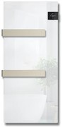 Radialight Silk Λευκή - Ψηφιακή Πετσετοκρεμάστρα Μπάνιου με Γυάλινη Πρόσοψη