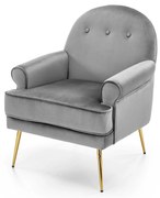 SANTI leisure armchair grey / gold DIOMMI V-CH-SANTI-FOT-POPIELATY