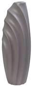 Βάζο Κεραμικό Ασύμμετρο MIG114 16x12x35cm Light Grey Espiel Ceramic