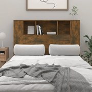 vidaXL Κεφαλάρι Με Αποθηκευτικό Χώρο Καπνιστή Δρυς 120x18,5x104,5 εκ.