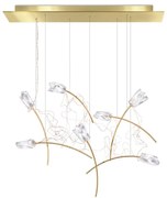 Φωτιστικό Οροφής - Ράγα Tulip 7 Linear Gold Slamp