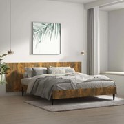 Κεφαλάρι Τοίχου Καπνιστή Δρυς 240x1,5x80 εκ. Επεξεργασμένο Ξύλο - Καφέ