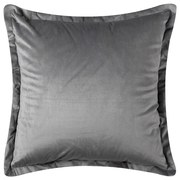 Βελουτέ Διακοσμητική Μαξιλαροθήκη (45x45) Silk Fashion A804 Ανοιχτό Γκρι