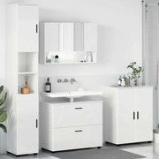 vidaXL Σετ Επίπλων Μπάνιου 4 pcs Γυαλιστερό λευκό 30 x 35 x 192 εκ.