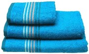 Πετσέτα πενιέ Stripes Turquoise Προσώπου (50x100)
