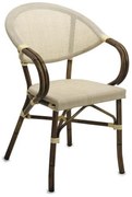 Paris/P-alu Beige Armchair  metax-13-01-528 διάστ.54.0000 x 57.0000 x 82.0000