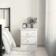 Κομοδίνο ALTA Λευκό 41 x 35 x 41 εκ. από Μασίφ Ξύλο Πεύκου 353916