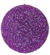 Χριστουγεννιάτικη Μπάλα Polyfoam Μωβ Glitter 20εκ. iliadis 83550