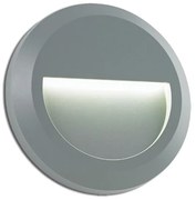 LED WALL ROUND LUMINAIRE GREY 230V AC IP65 1.5W 3000K 100LM RA80 ACA SLIM02N