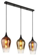 Κρεμαστό Φωτιστικό Οροφής 3xΕ27 Μαύρο-Χάλκινο-Χρυσό Lavus 15552-3H Globo Lighting-15552-3H-Μαύρο - Χάλκινο 15552-3H