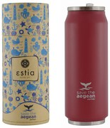 Ισοθερμικό Δοχείο Καφέ 01-9854 Save Aegean 500Ml Ανοξείδωτο Ατσάλι Matte Red Estia